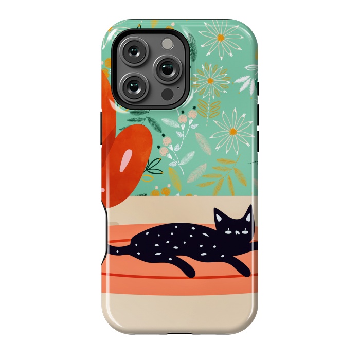 iPhone 16 Pro Max StrongFit Boho Cat by Uma Prabhakar Gokhale