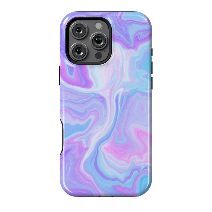 iPhone 16 Pro Max StrongFit Blue pink purple marble by Jms