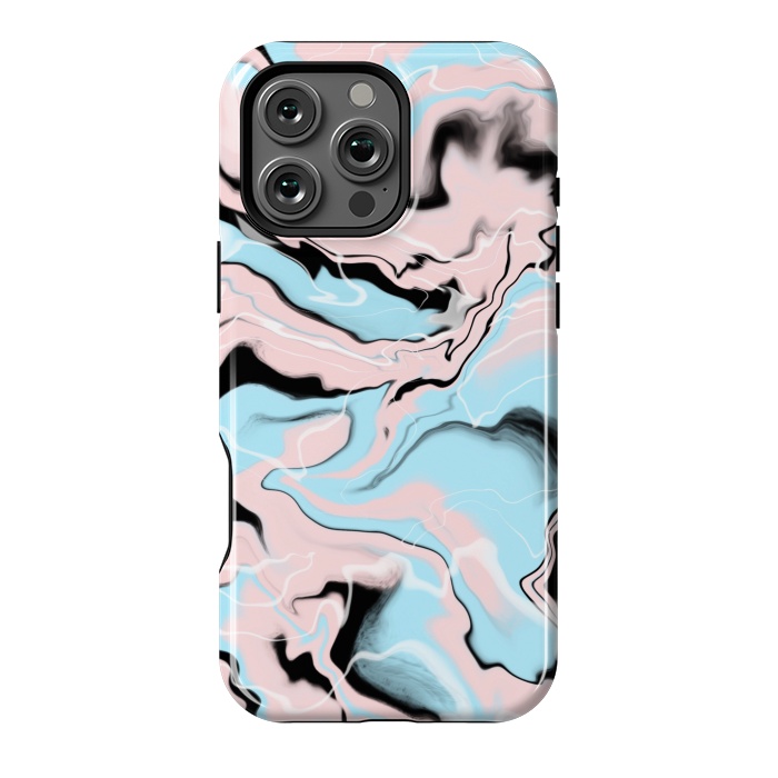 iPhone 16 Pro Max StrongFit Marble blue peach by Jms