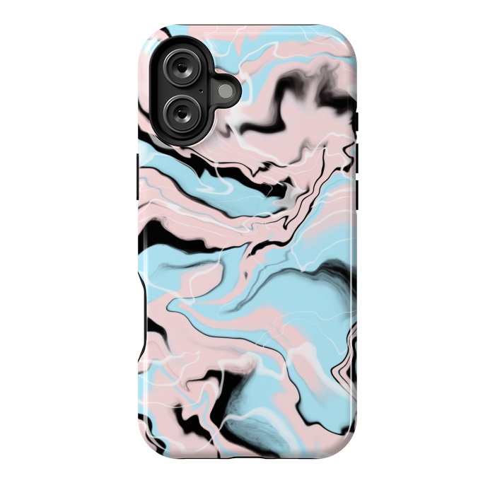 iPhone 16 Plus StrongFit Marble blue peach by Jms