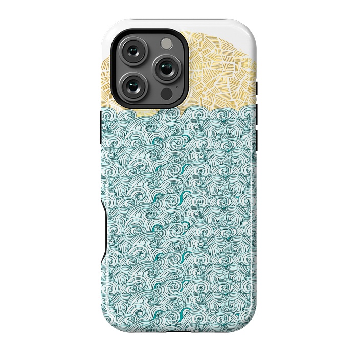 iPhone 16 Pro Max StrongFit Tribal Sea and Ocean by Pom Graphic Design