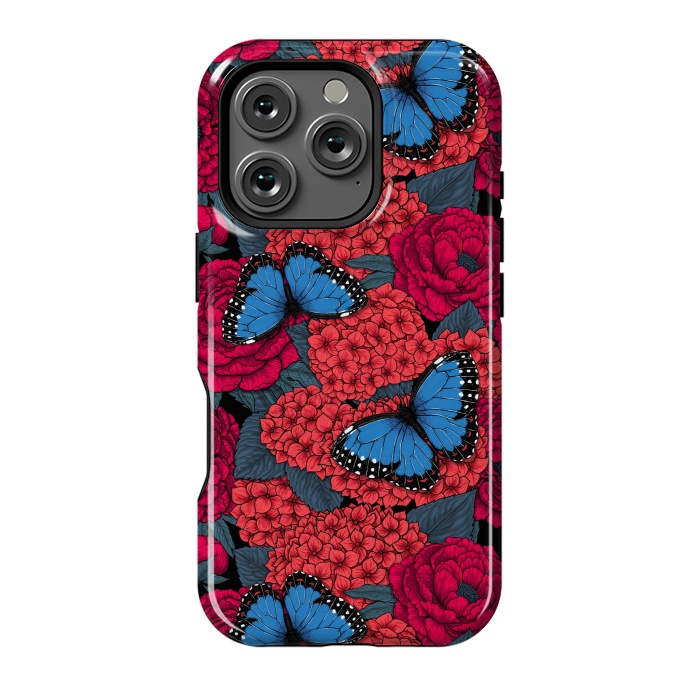 iPhone 16 Pro StrongFit Blue morpho garden by Katerina Kirilova