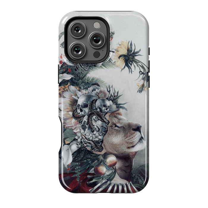 iPhone 16 Pro Max StrongFit Lion and Skulls by Riza Peker