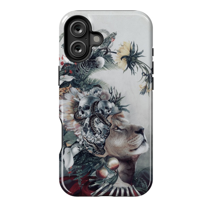 iPhone 16 Plus StrongFit Lion and Skulls by Riza Peker