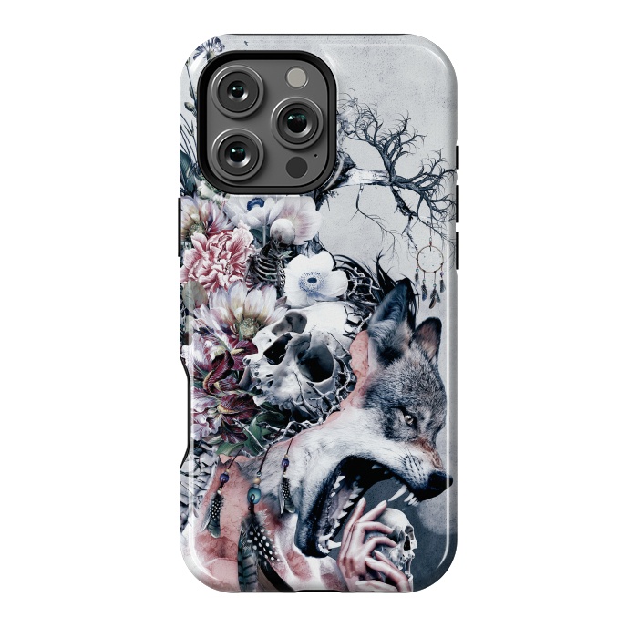 iPhone 16 Pro Max StrongFit Wolf and Skulls by Riza Peker