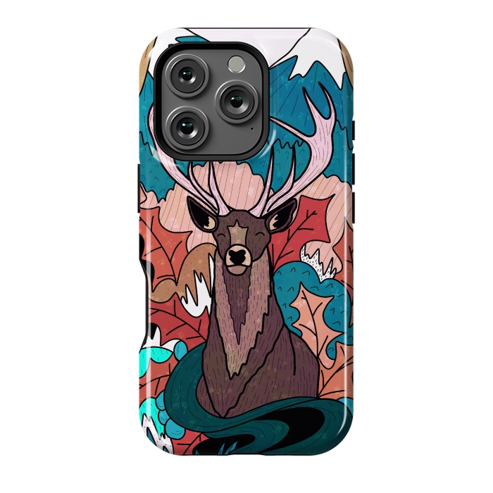 iPhone 16 Pro StrongFit Winter deer forest by Steve Wade (Swade)