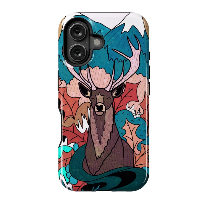 iPhone 16 StrongFit Winter deer forest by Steve Wade (Swade)