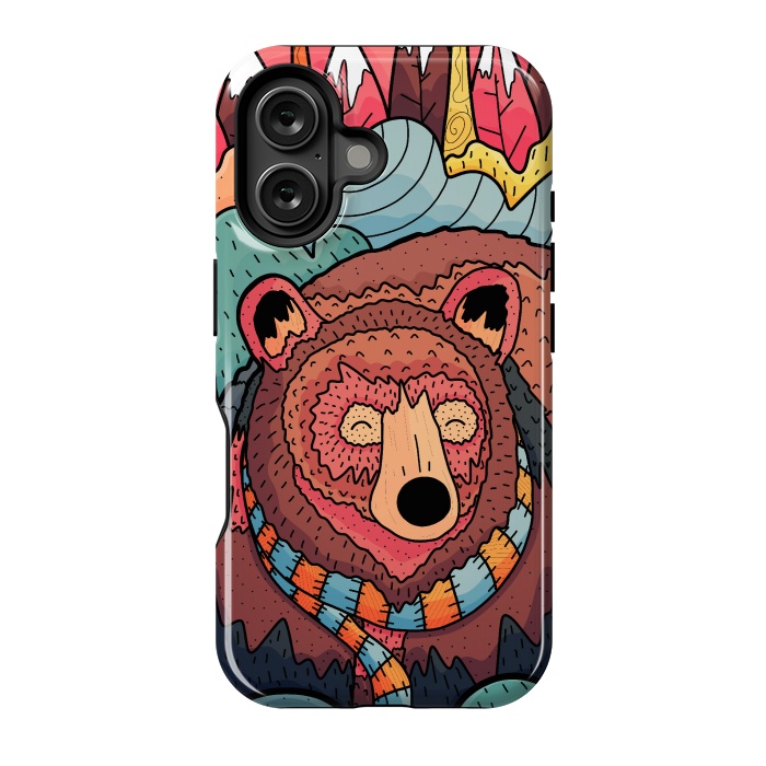 iPhone 16 StrongFit Winter bear forest by Steve Wade (Swade)