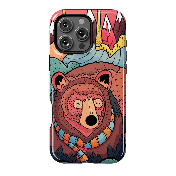 iPhone 16 Pro Max StrongFit Winter bear forest by Steve Wade (Swade)