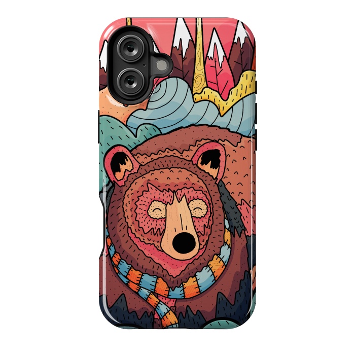 iPhone 16 Plus StrongFit Winter bear forest by Steve Wade (Swade)