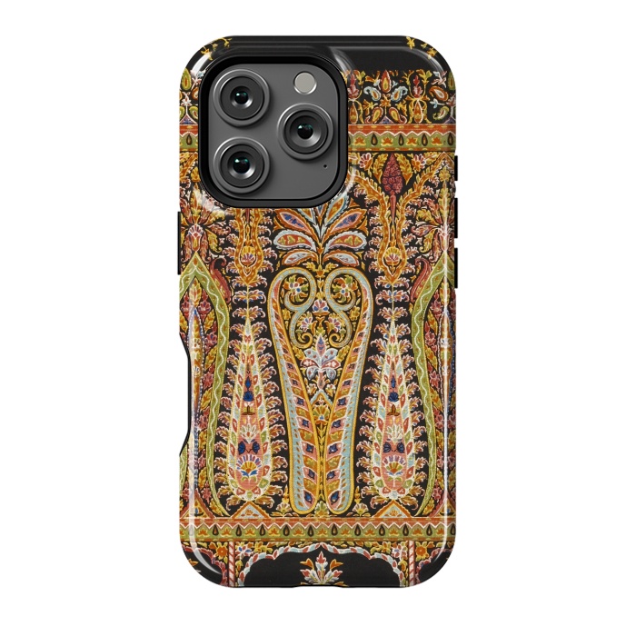 iPhone 16 Pro StrongFit Black Scarf Print by Zala Farah