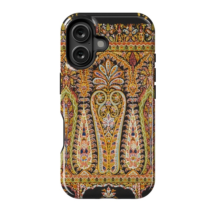 iPhone 16 StrongFit Black Scarf Print by Zala Farah