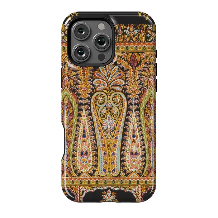 iPhone 16 Pro Max StrongFit Black Scarf Print by Zala Farah