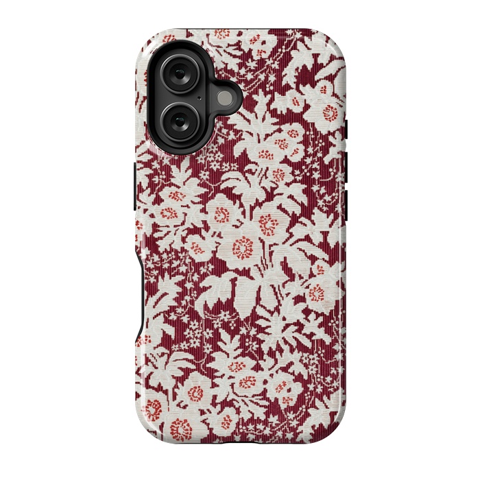 iPhone 16 StrongFit Maroon Silk by Zala Farah