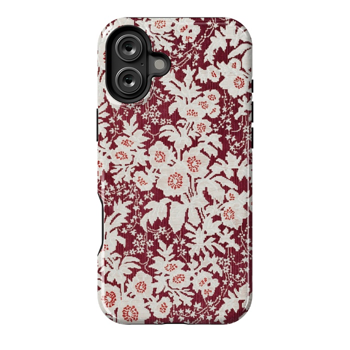 iPhone 16 Plus StrongFit Maroon Silk by Zala Farah