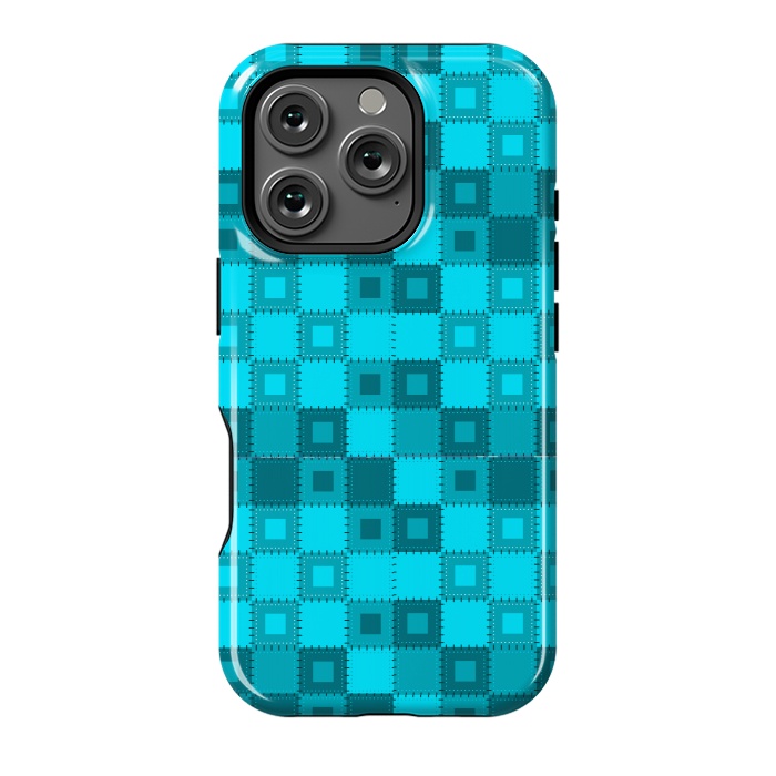 iPhone 16 Pro StrongFit blue patchwork by MALLIKA