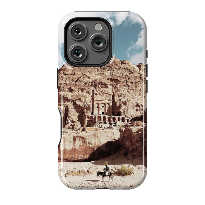 iPhone 16 Pro StrongFit Petra temple Jordan sandstone landscape by Oana 