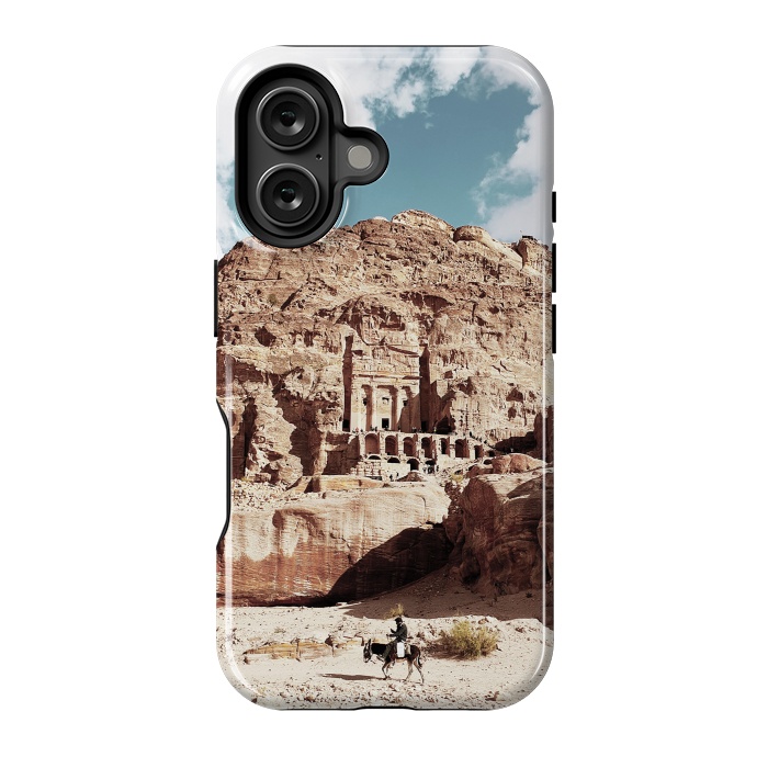 iPhone 16 StrongFit Petra temple Jordan sandstone landscape by Oana 