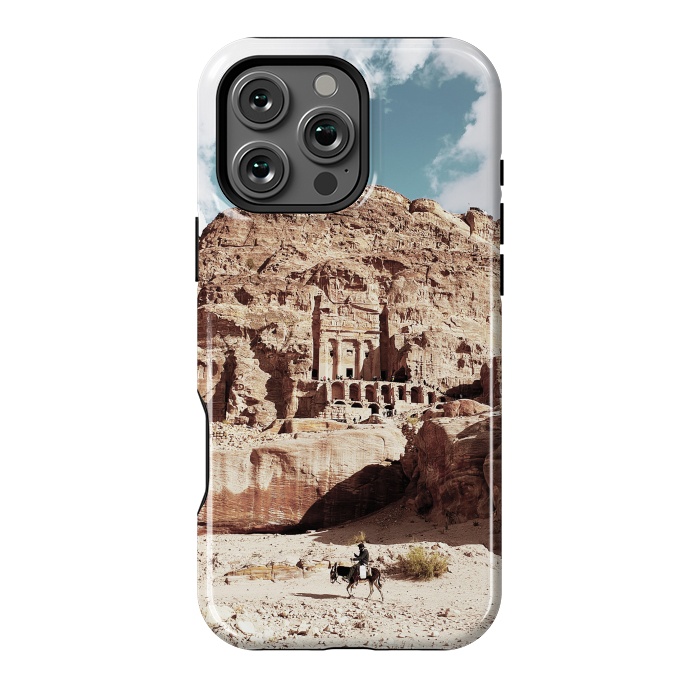 iPhone 16 Pro Max StrongFit Petra temple Jordan sandstone landscape by Oana 