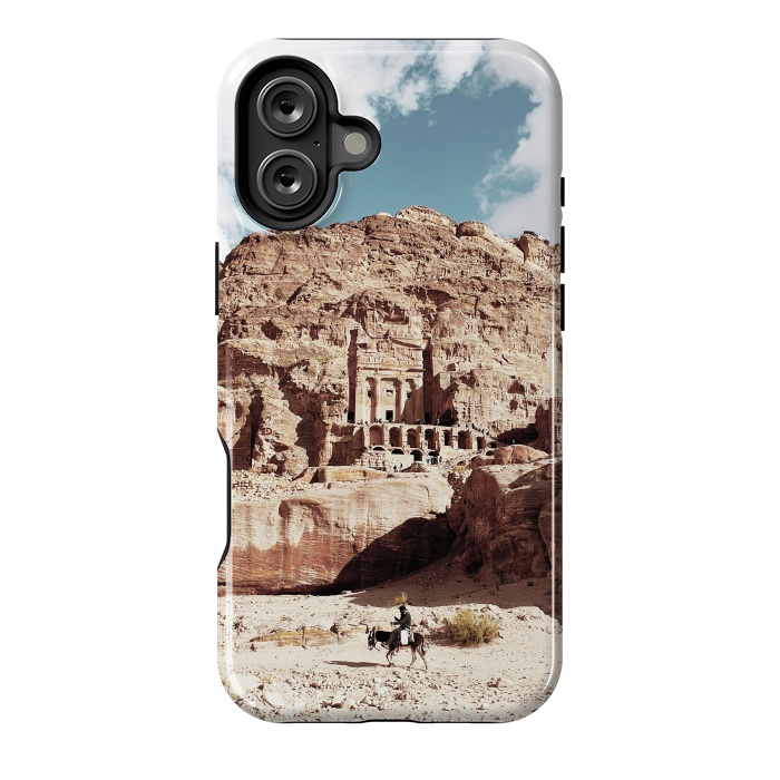 iPhone 16 Plus StrongFit Petra temple Jordan sandstone landscape by Oana 