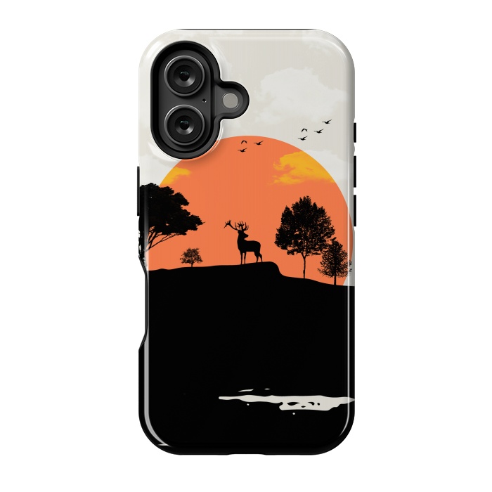 iPhone 16 StrongFit Deer in the Forest by Creativeaxle