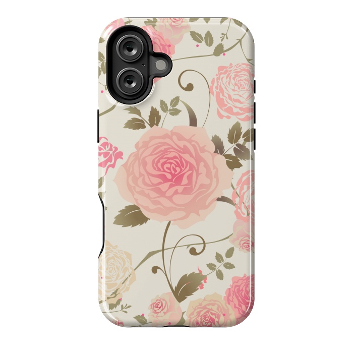 iPhone 16 Plus StrongFit PINK ROSES PATTERN by MALLIKA