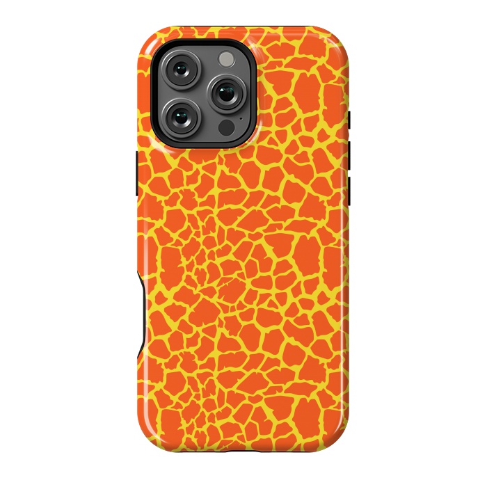 iPhone 16 Pro Max StrongFit ORANGE YELLOW ANIMAL PRINT by MALLIKA