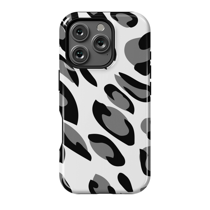 iPhone 16 Pro StrongFit gray animal print by haroulita