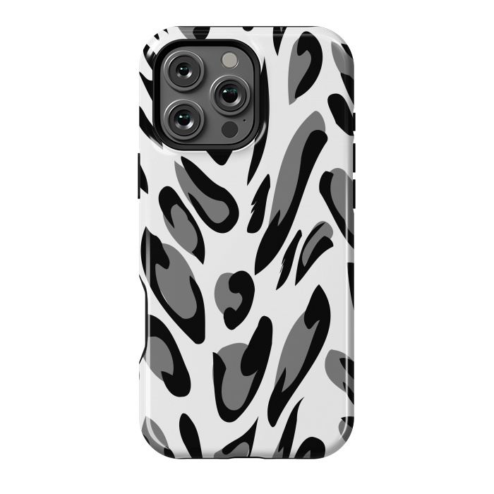 iPhone 16 Pro Max StrongFit gray animal print by haroulita