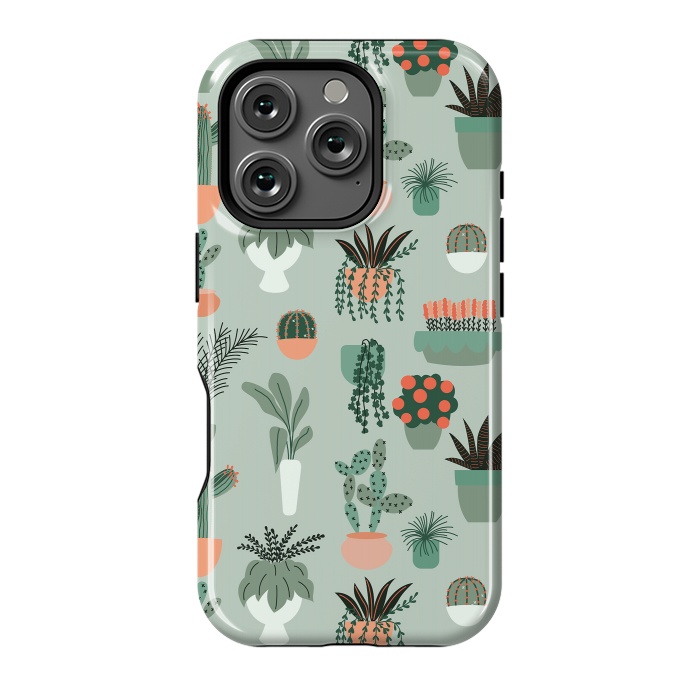 iPhone 16 Pro StrongFit Houseplants pattern 01 by Jelena Obradovic