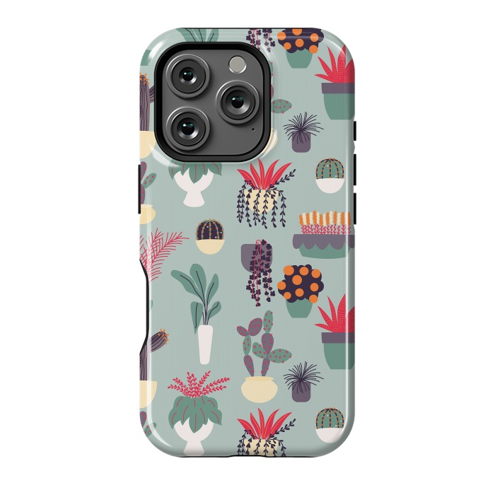 iPhone 16 Pro StrongFit Houseplants Pattern 02 by Jelena Obradovic