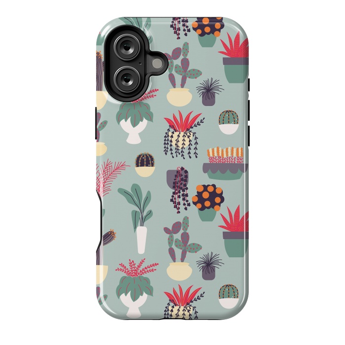 iPhone 16 Plus StrongFit Houseplants Pattern 02 by Jelena Obradovic