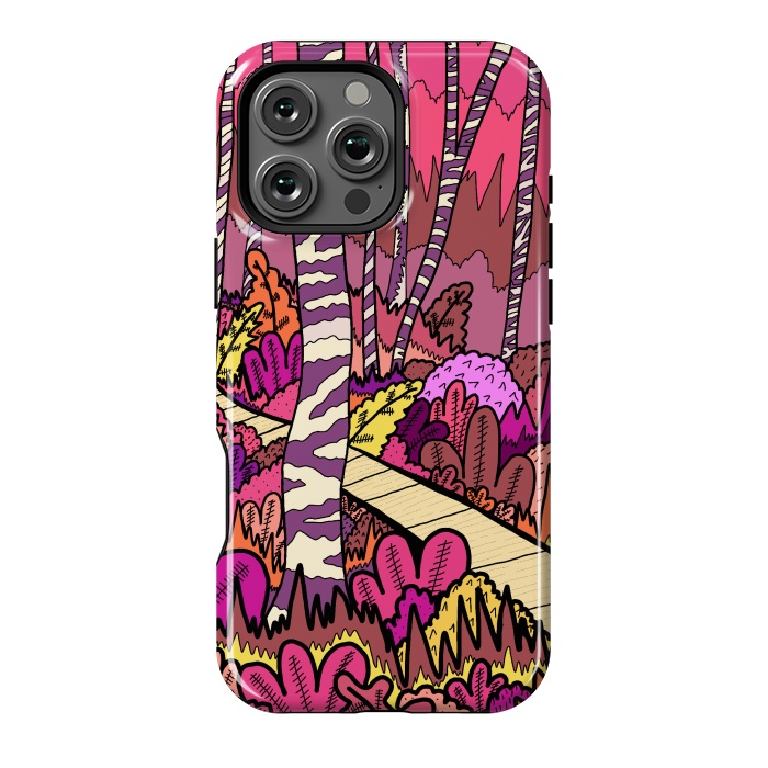 iPhone 16 Pro Max StrongFit The pink forest walk by Steve Wade (Swade)