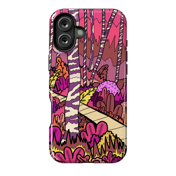 iPhone 16 Plus StrongFit The pink forest walk by Steve Wade (Swade)