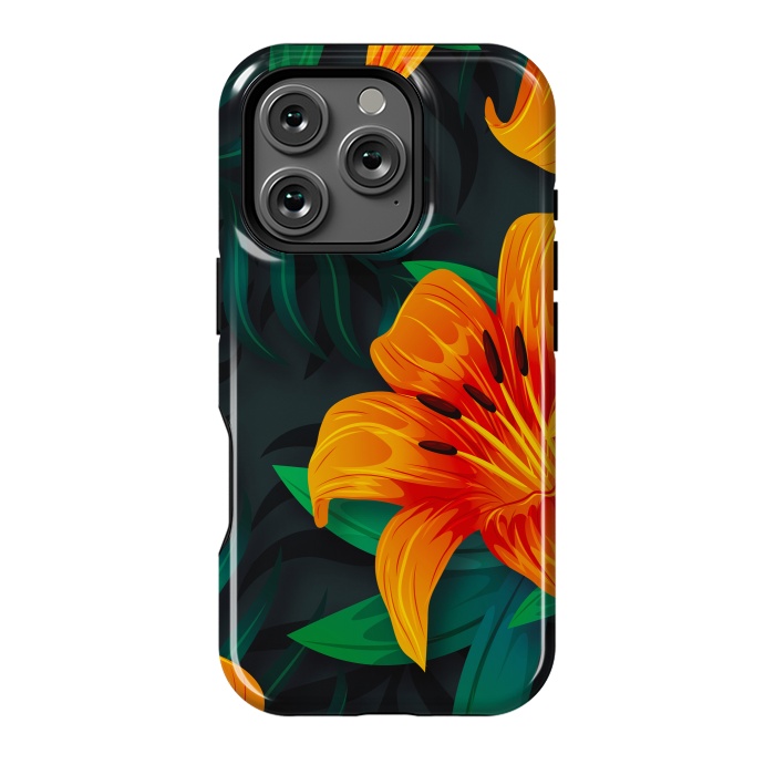 iPhone 16 Pro StrongFit ORANGE FLOWERS by haroulita