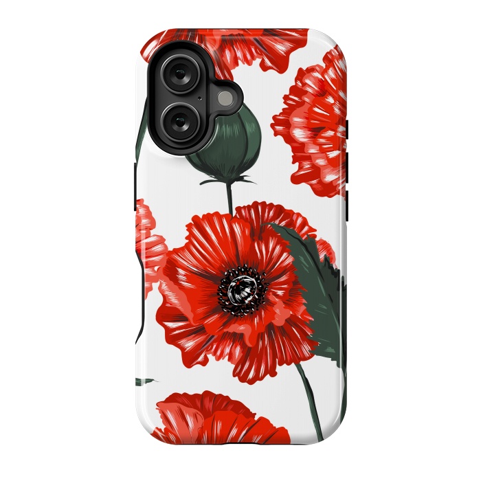 iPhone 16 StrongFit red poppy by haroulita