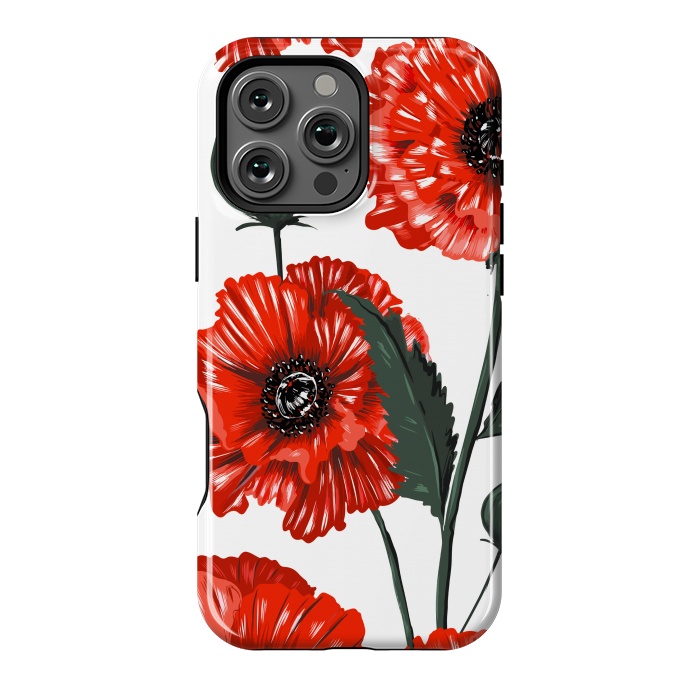 iPhone 16 Pro Max StrongFit red poppy by haroulita