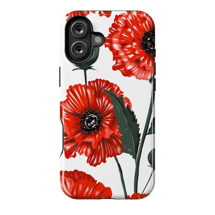 iPhone 16 Plus StrongFit red poppy by haroulita