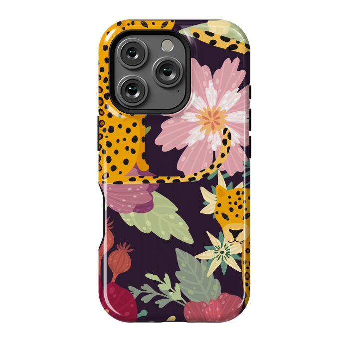 iPhone 16 Pro StrongFit floral leopard by haroulita