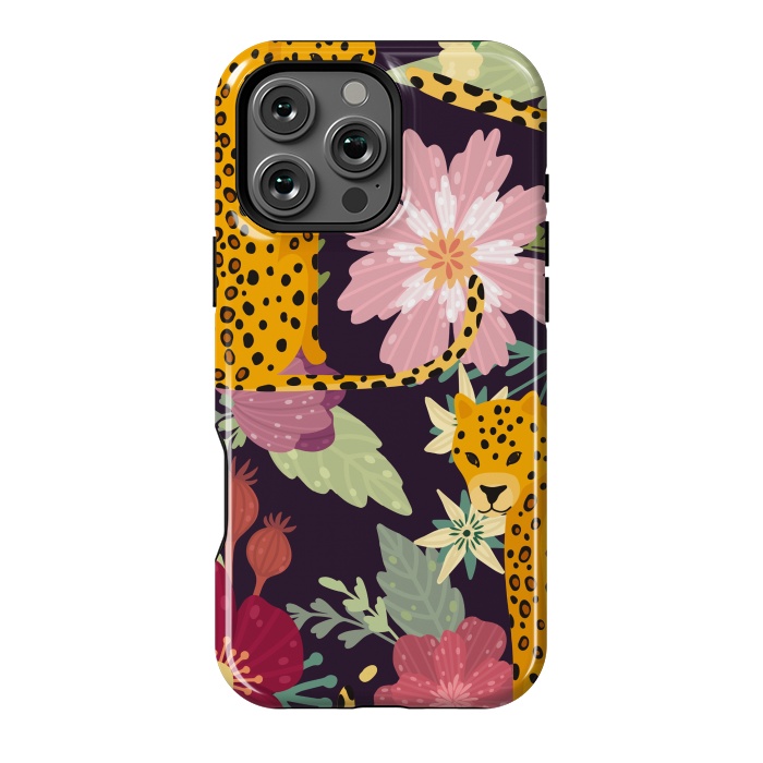 iPhone 16 Pro Max StrongFit floral leopard by haroulita