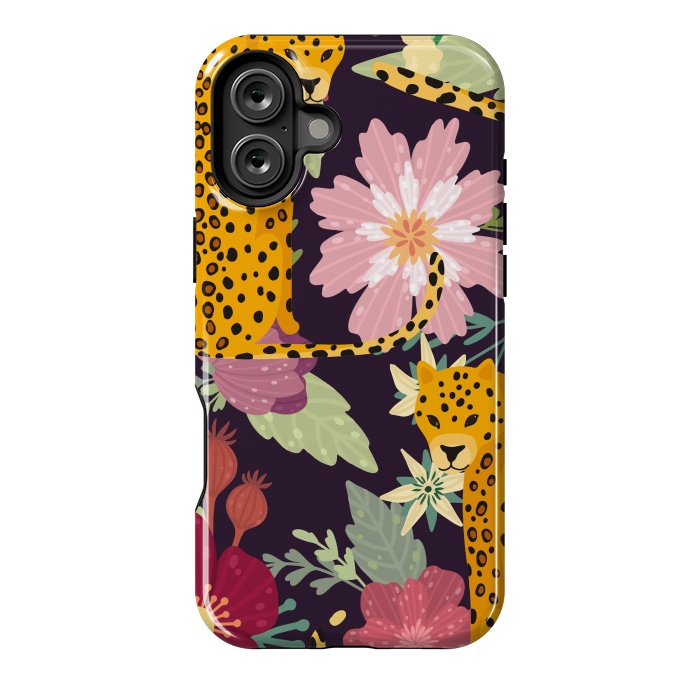 iPhone 16 Plus StrongFit floral leopard by haroulita