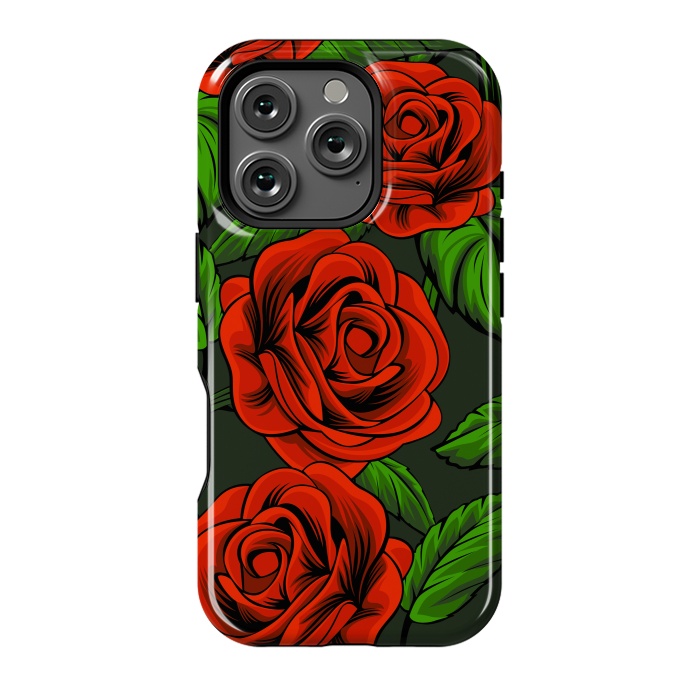 iPhone 16 Pro StrongFit red roses by haroulita