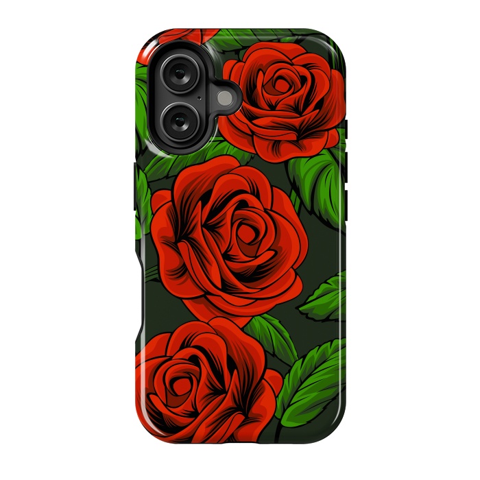 iPhone 16 StrongFit red roses by haroulita