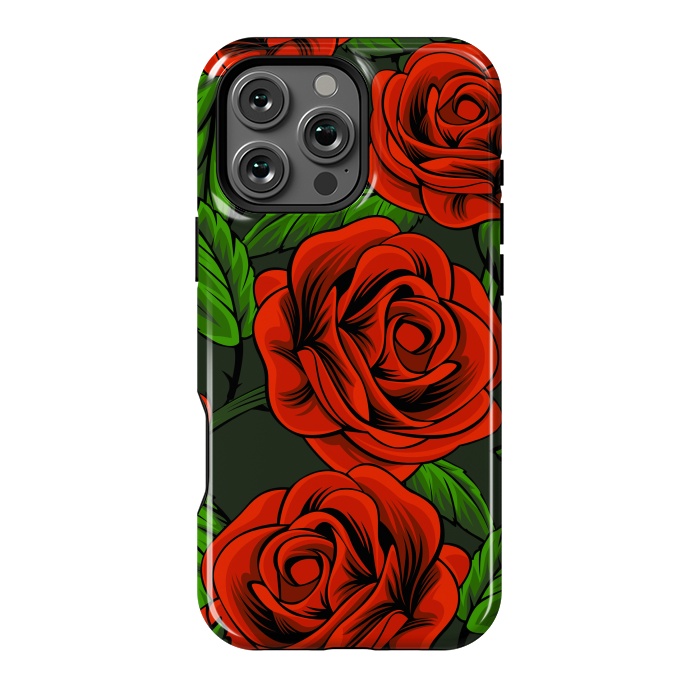 iPhone 16 Pro Max StrongFit red roses by haroulita