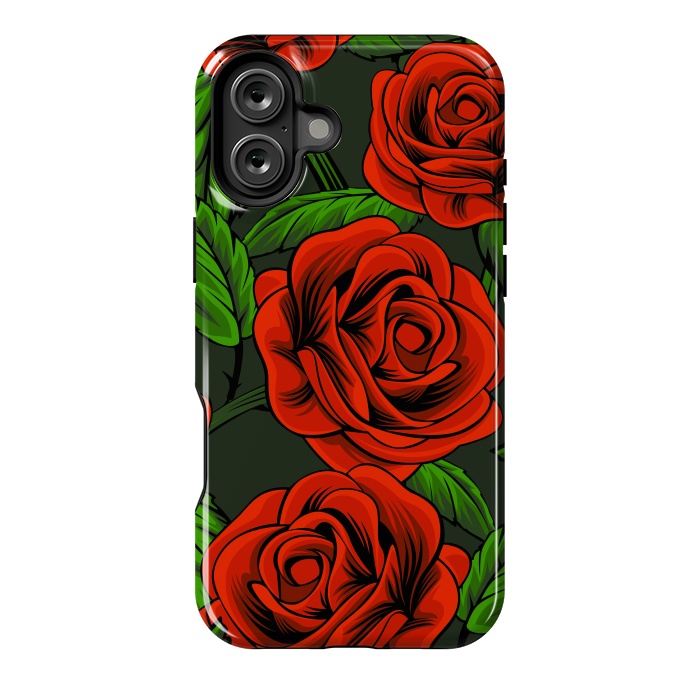 iPhone 16 Plus StrongFit red roses by haroulita