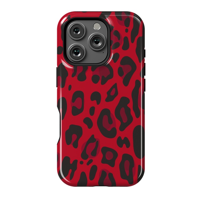 iPhone 16 Pro StrongFit red animal print by haroulita