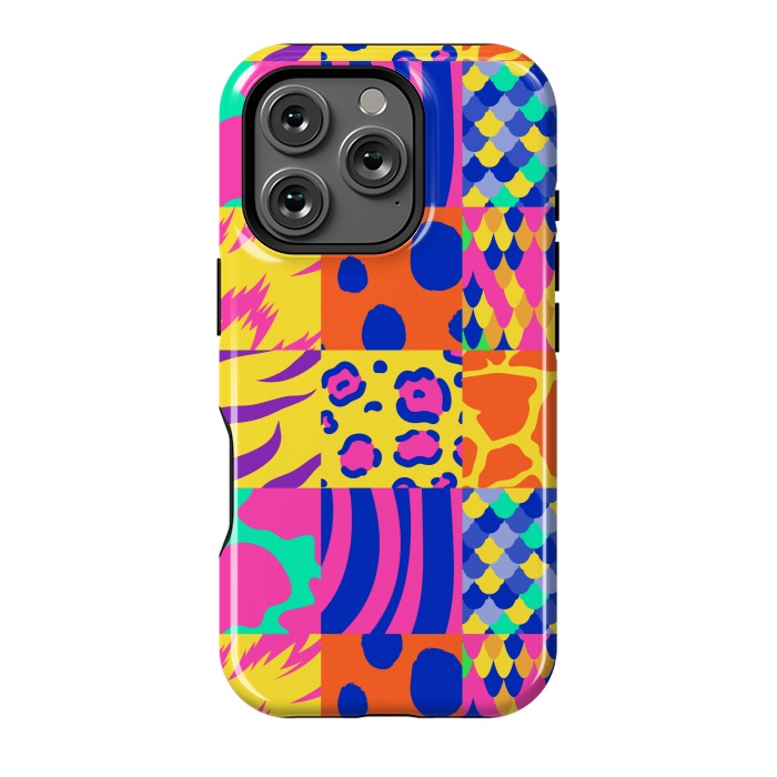 iPhone 16 Pro StrongFit COLOURFUL ANIMAL PRINT by MALLIKA