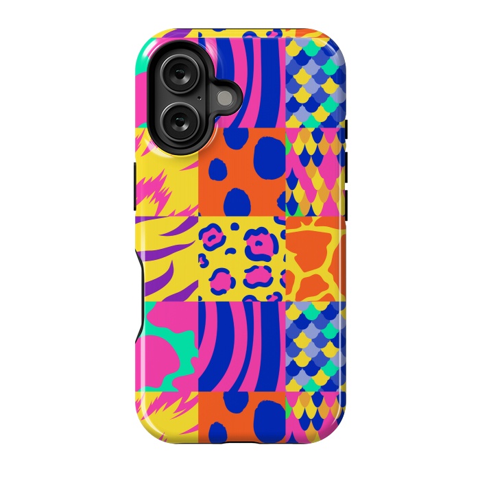 iPhone 16 StrongFit COLOURFUL ANIMAL PRINT by MALLIKA