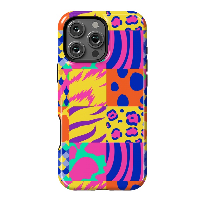 iPhone 16 Pro Max StrongFit COLOURFUL ANIMAL PRINT by MALLIKA