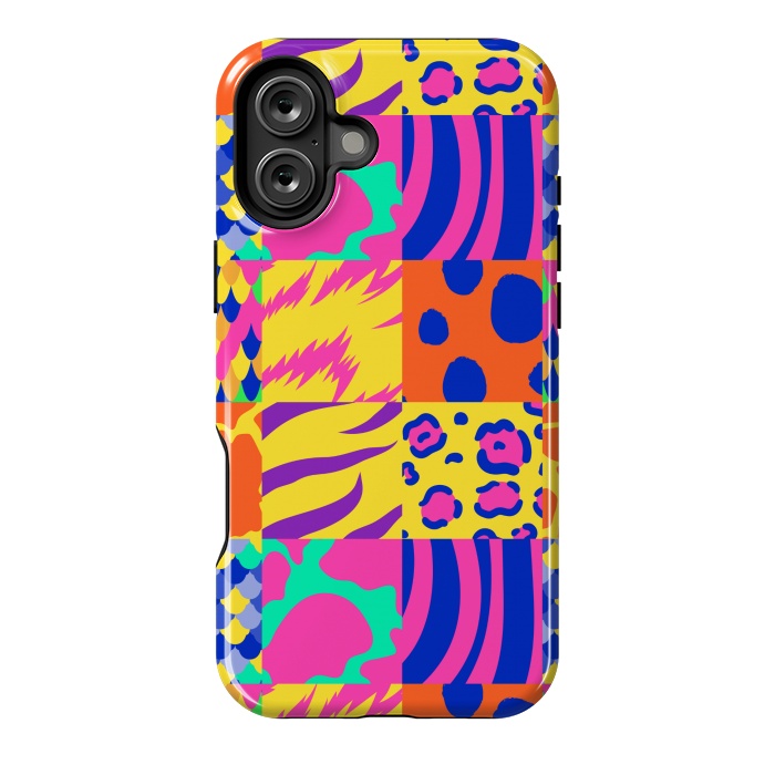 iPhone 16 Plus StrongFit COLOURFUL ANIMAL PRINT by MALLIKA